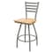 Holland Bar Stool Co 30" Swivel Bar Stool, Nickel Finish, Nat Maple Seat X410 - alternate 1